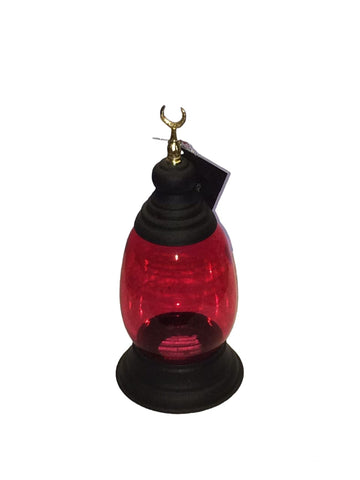 red glass vase
