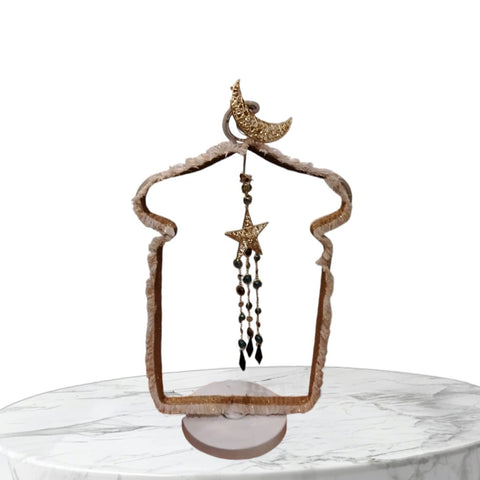 Crescent & Star Hanging Frame Decor
