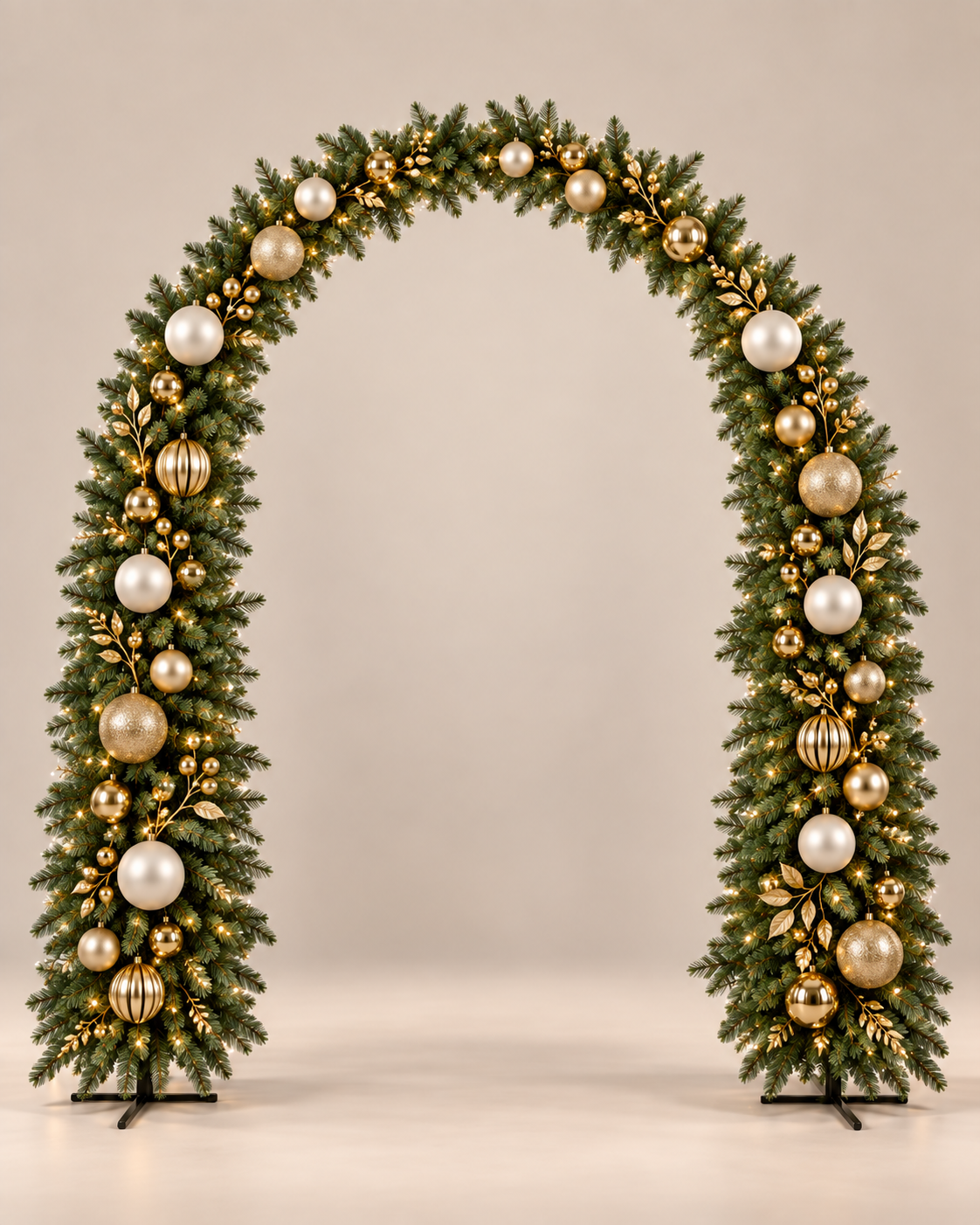 Gold & White Christmas Arch