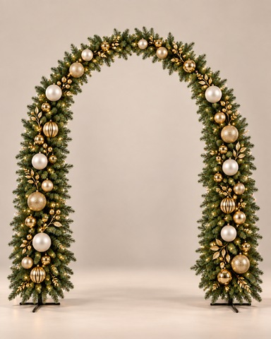 Gold & White Christmas Arch