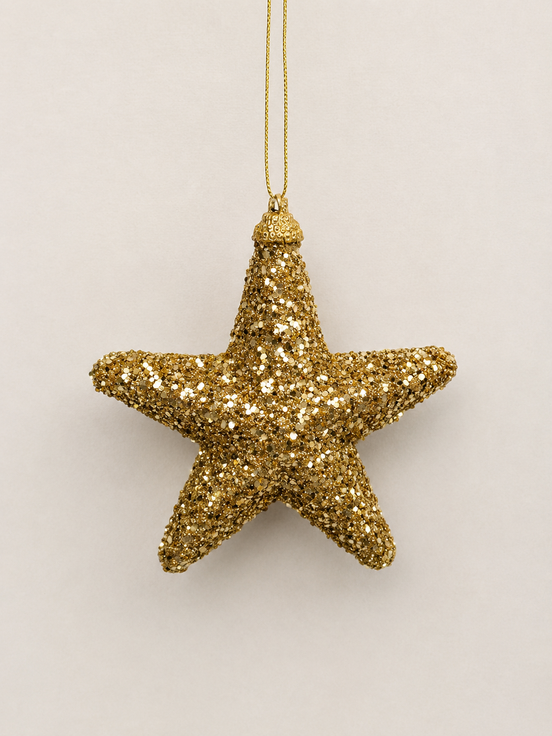 Gold Glitter Star Ornament