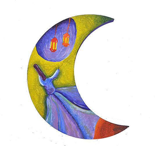 Ramadan Wooden Crescent 32 x 13 cm