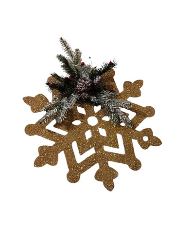 Golden Snowflake centerpiece