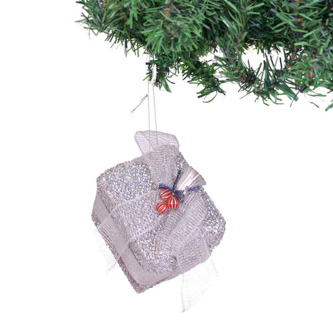 Silver Sparkle Christmas gift Ornament