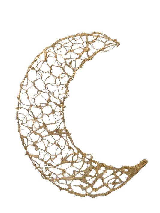 Ramadan Crescent with Golden Wire 17 x 40 cm