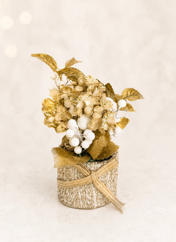 Golden Hydrangea Arrangement