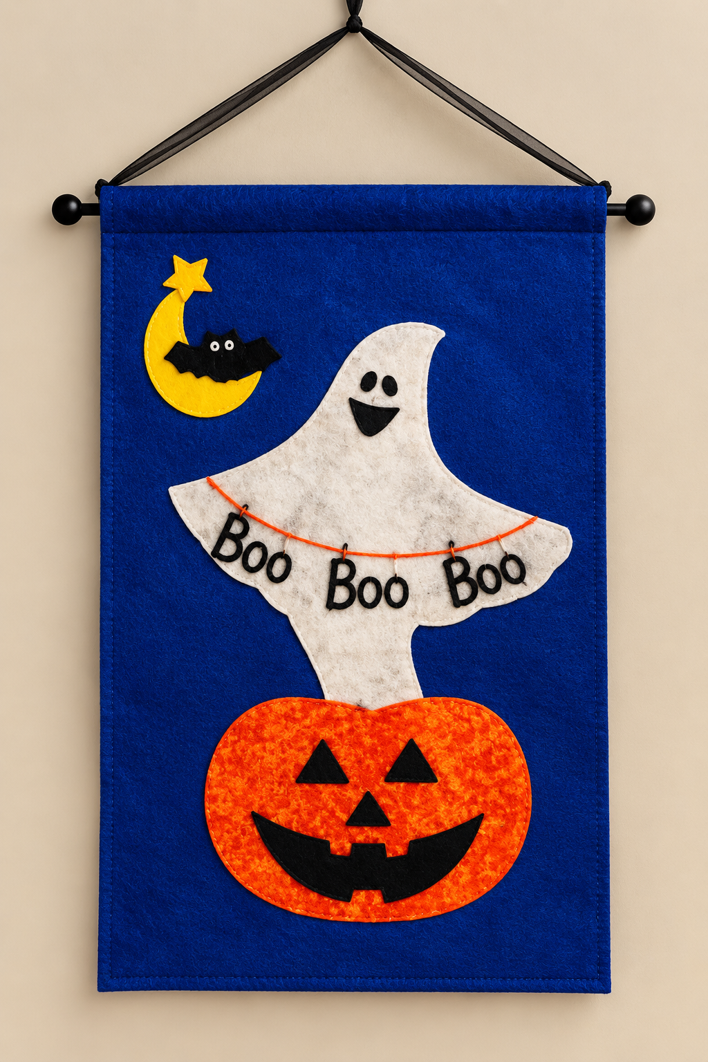 Halloween Ghost & Pumpkin Wall Banner
