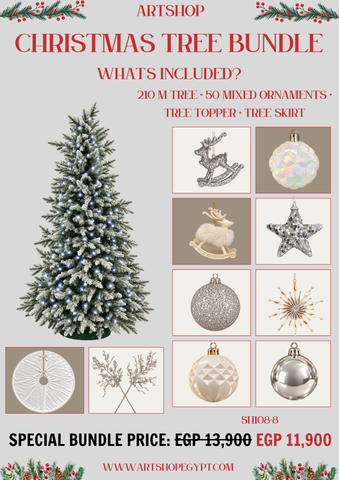 Crystal Ice Christmas Tree Bundle – 2.10m (With Lights)