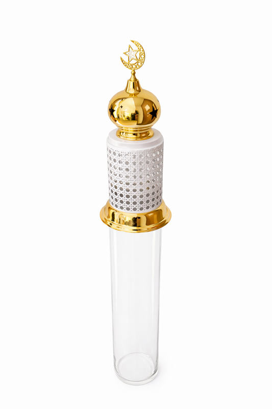 Perforated Lantern Glass Cylinder – Crescent Top