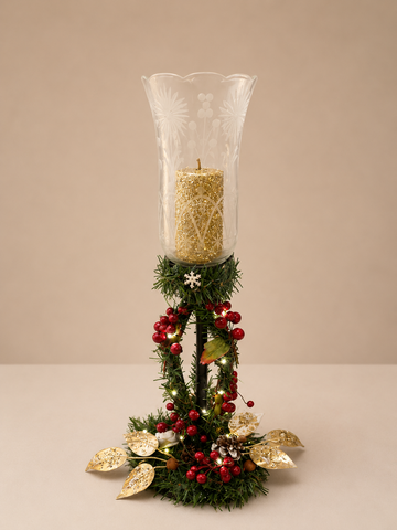 White & Gold Star Christmas Centerpiece