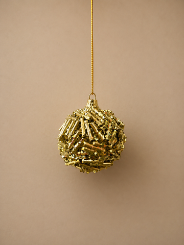 Gold Sequin Christmas Bauble