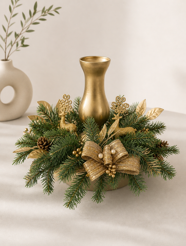 Gilded Reindeer Arrangement