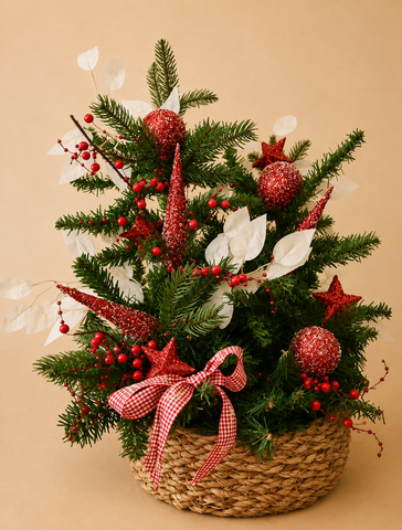 Red Berry Christmas Basket