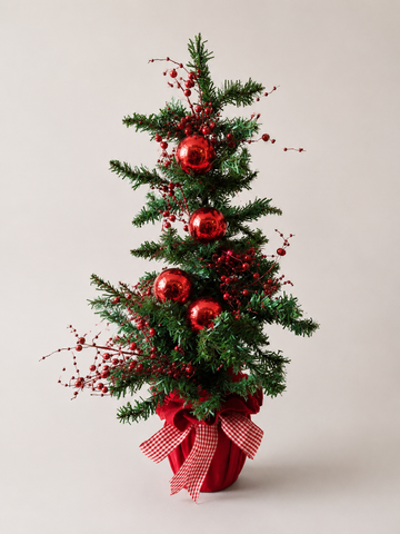 Red Berry Christmas Tree Arrangement