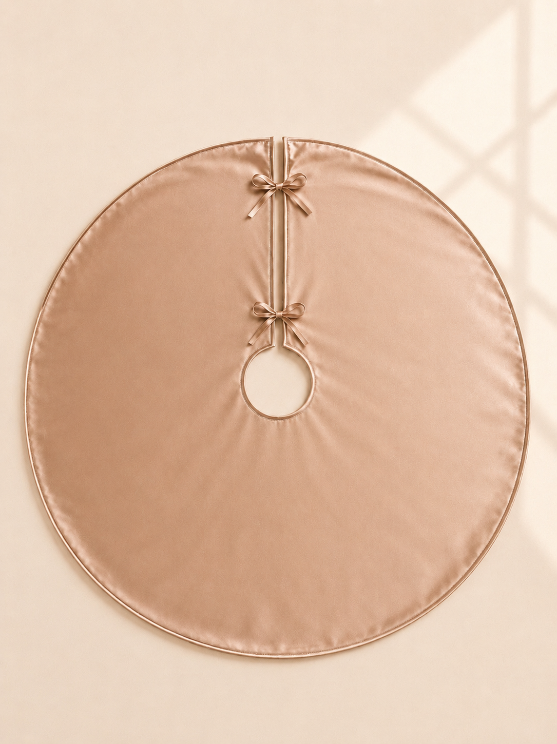 Champagne Satin Christmas Tree Skirt