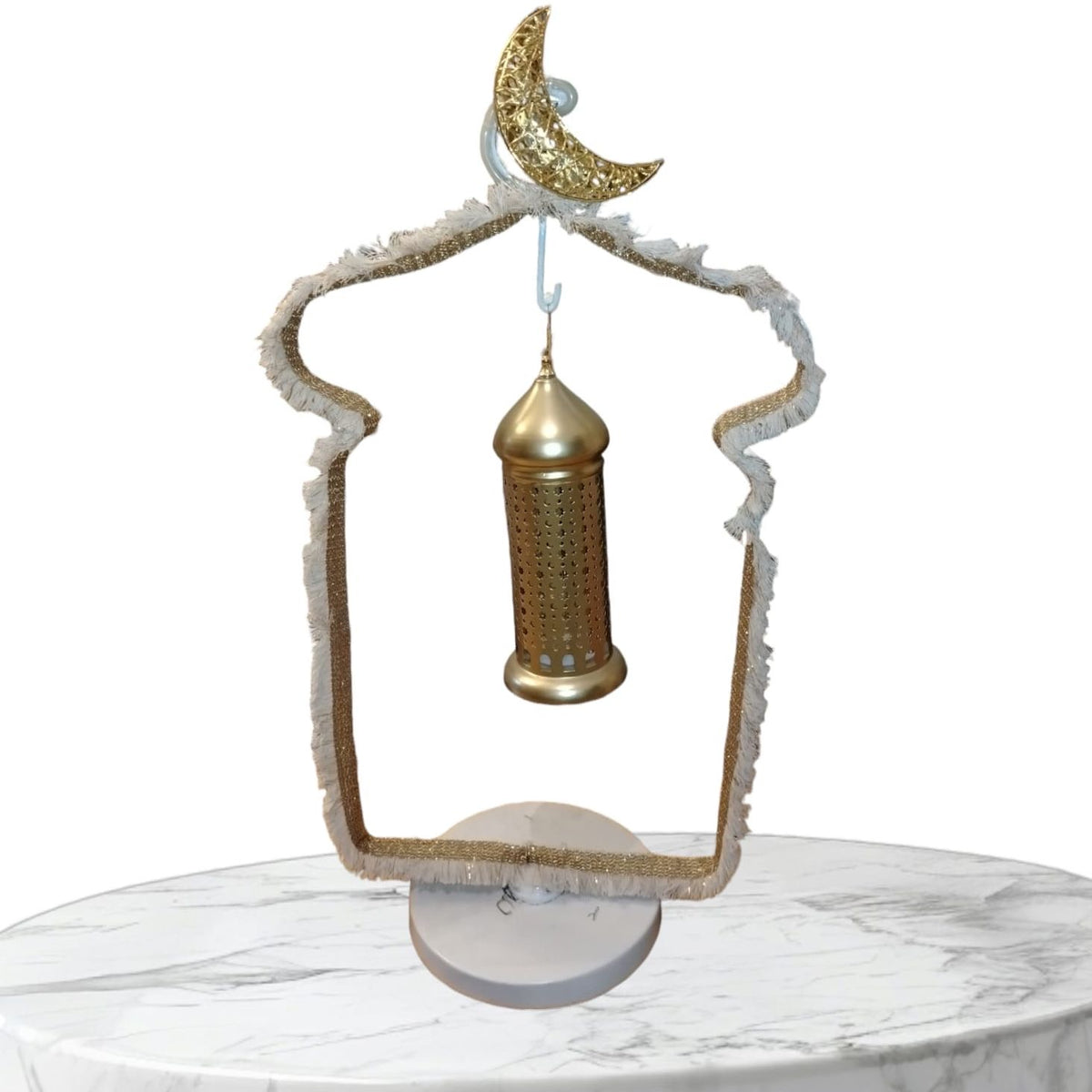 Crescent Hanging Lantern Decor