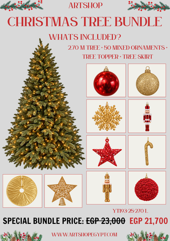 Golden Traditions Christmas Tree Bundle – 2.70m (With Lights)