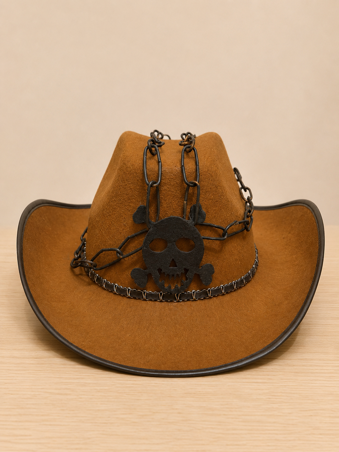 Skull Chain Cowboy Hat