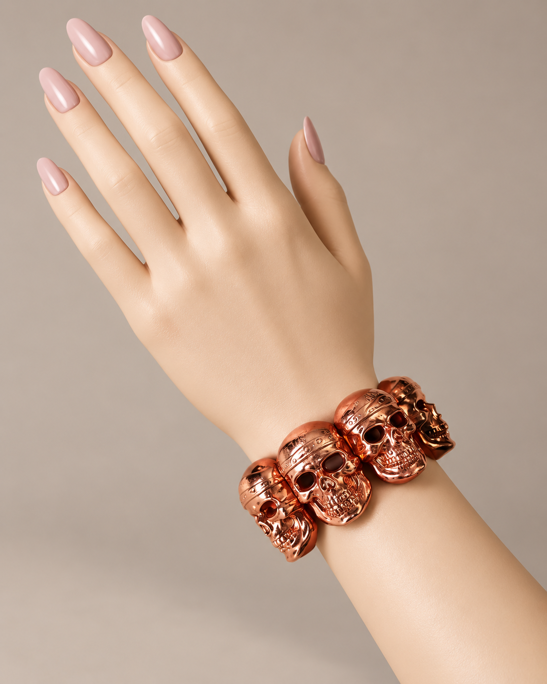 Metallic Skull Bracelet