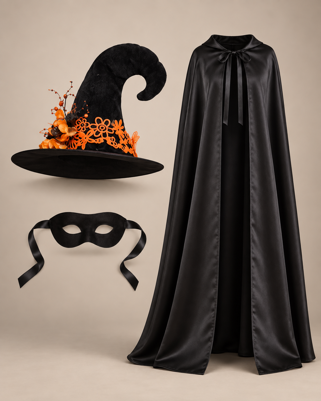Orange Floral Witch Costume Set