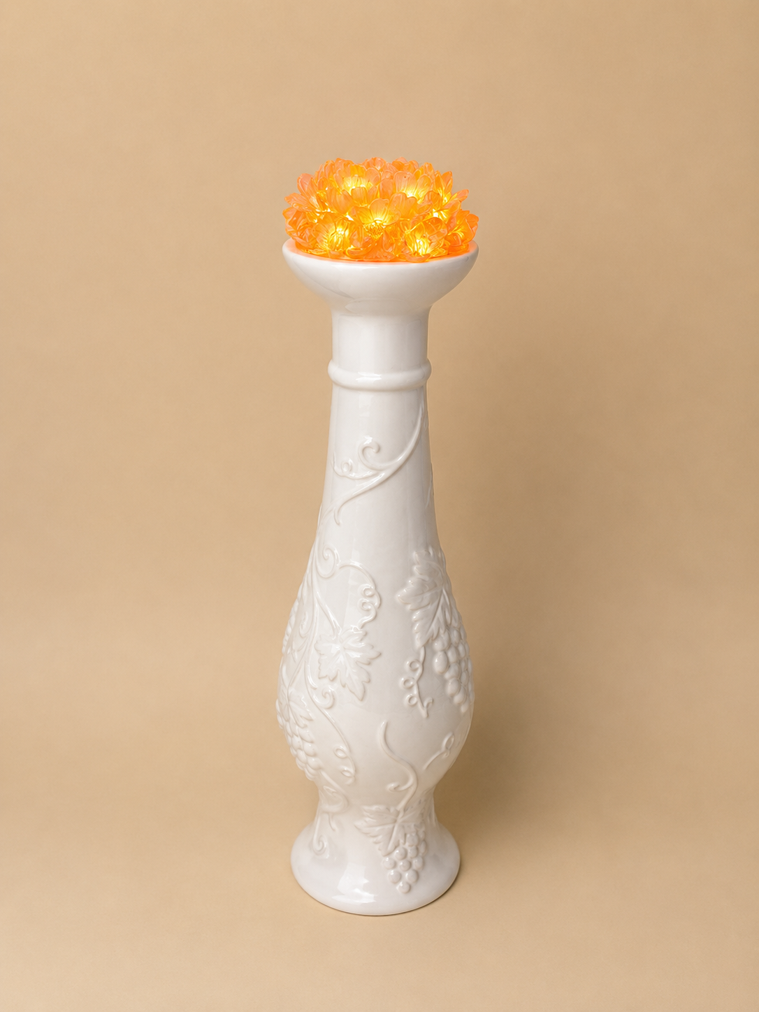 Illuminated Floral Accent Vase