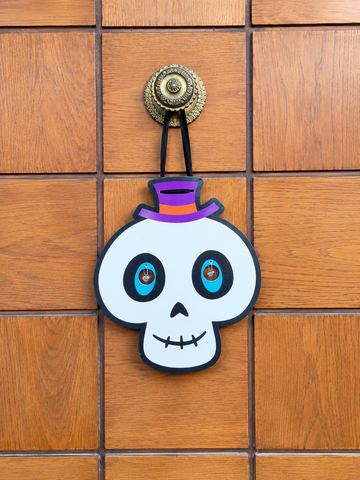 Halloween Skull Door Hanger