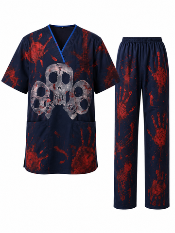 Bloody Skull Scrubs Costume