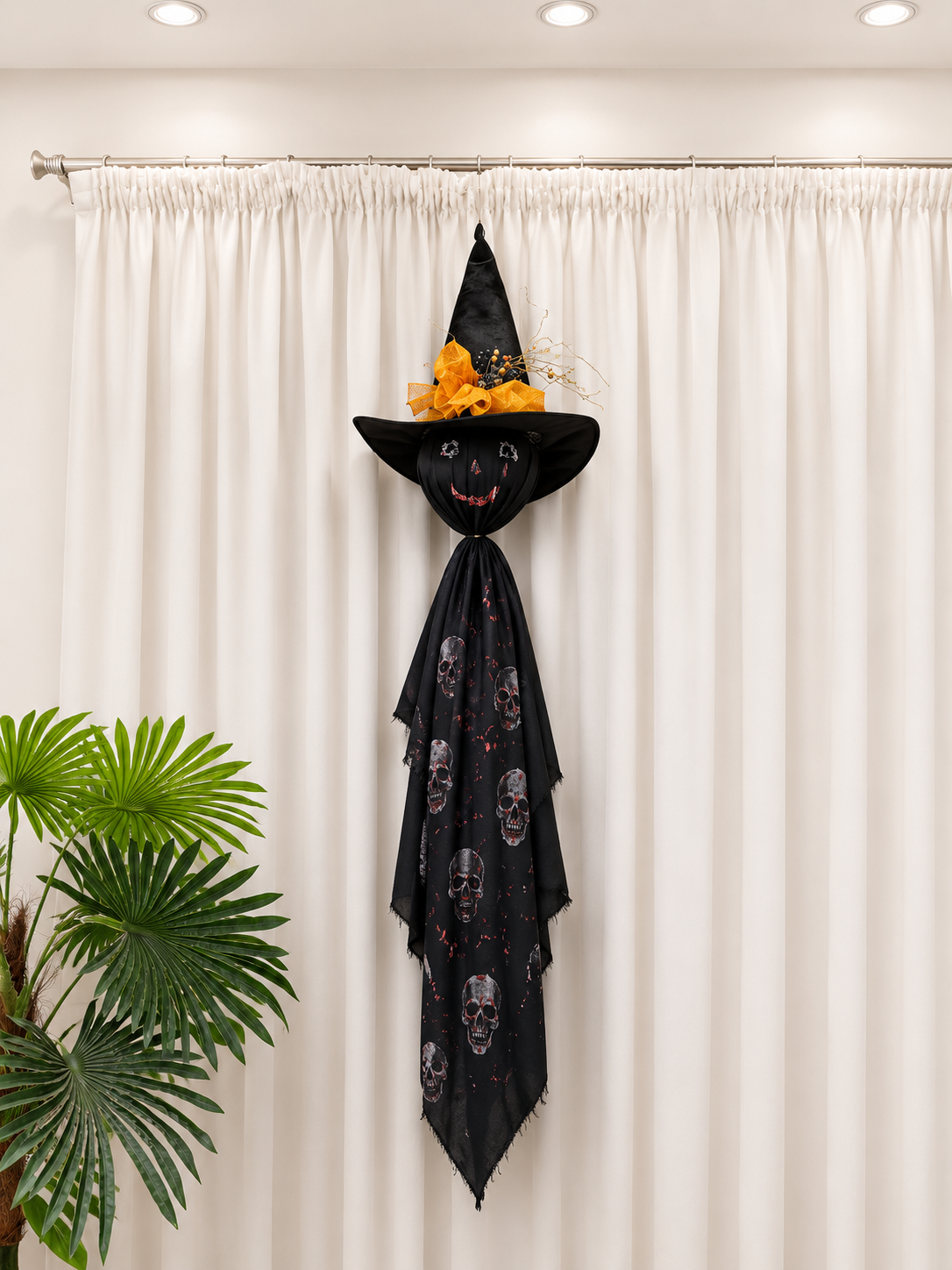 Smiling Skull Witch Hanger