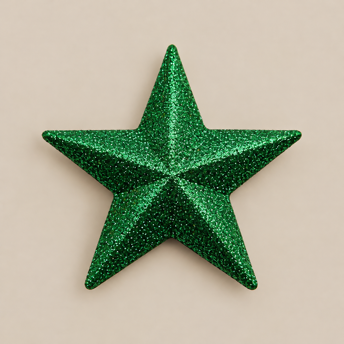 Green Glitter Star Ornament