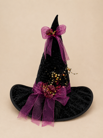 Enchanted Plum Witch Hat