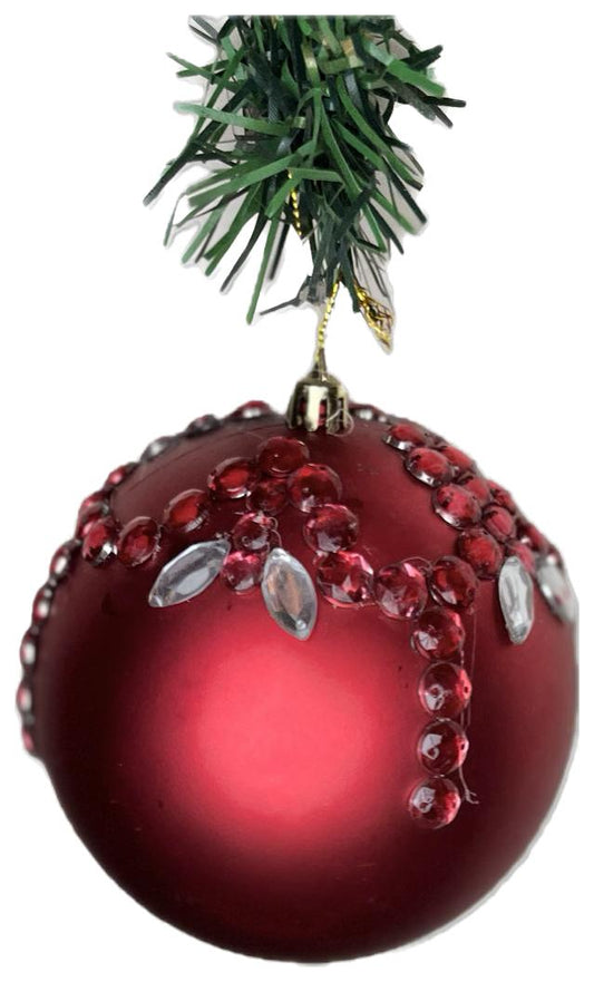 RED CLOVES BEADS BALL