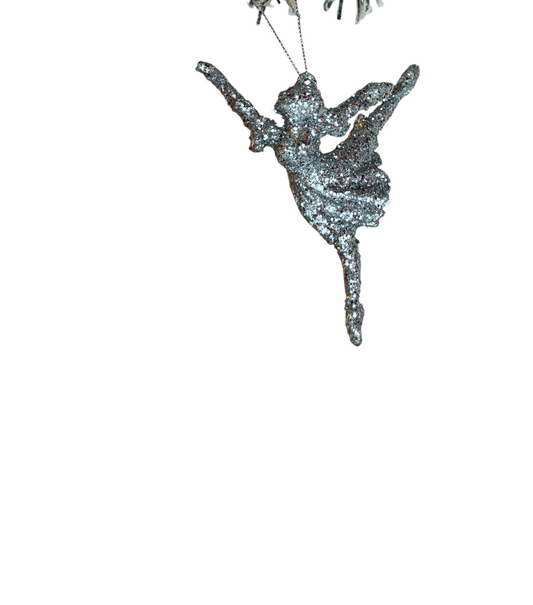 SILVER DANCING BALERINA ORNAMENT