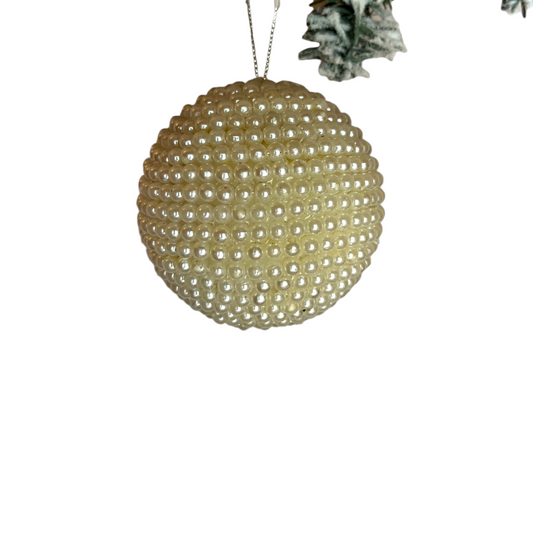 WHITE CLOVES BEADS BALL