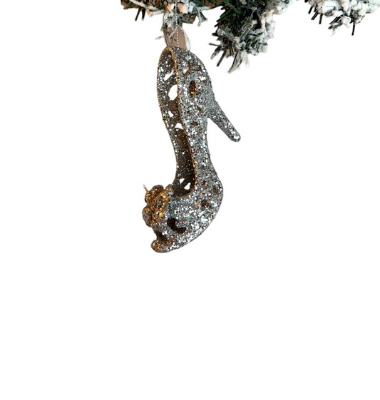 SILVER BOOT ORNAMENT