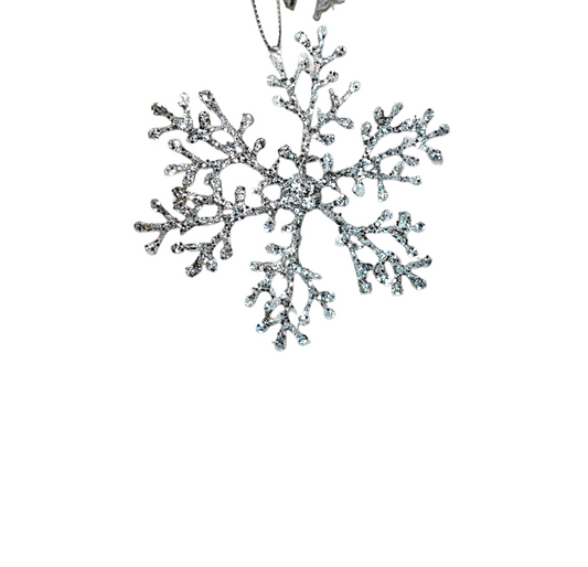 WHITE SNOW ORNAMENT