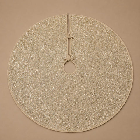 Champagne Glitter Christmas Tree Skirt