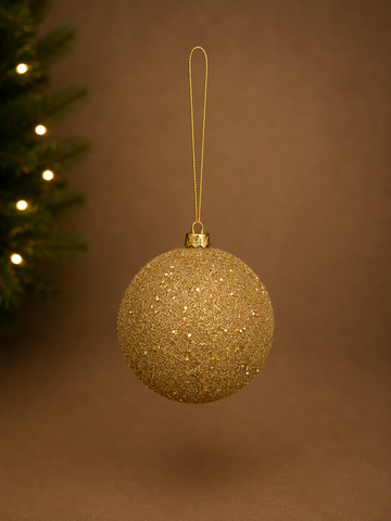 Gold Glitter Christmas Bauble
