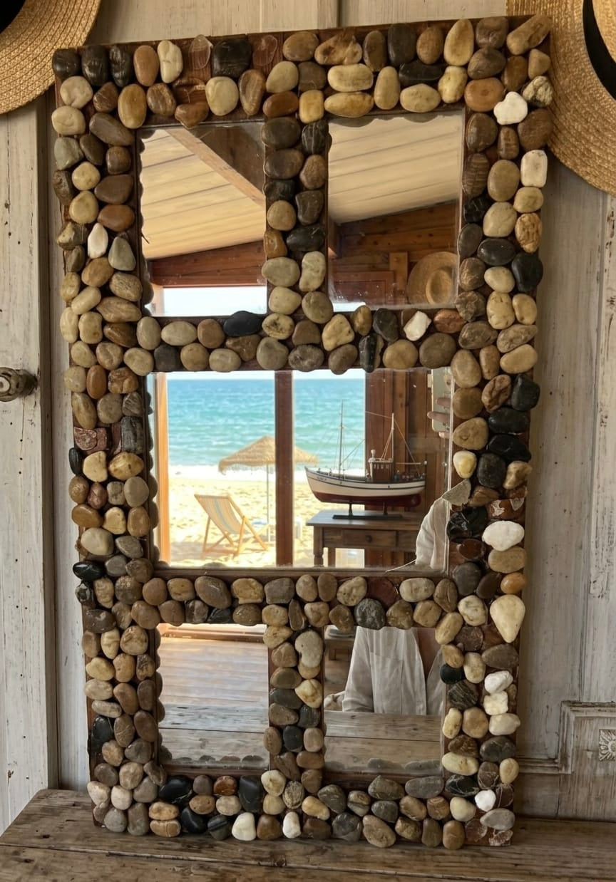 Stone Frame Window Mirror