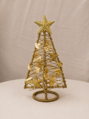 Gold Leaf Christmas Tree Decoration