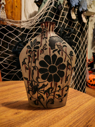 Bloody Floral Halloween Vase