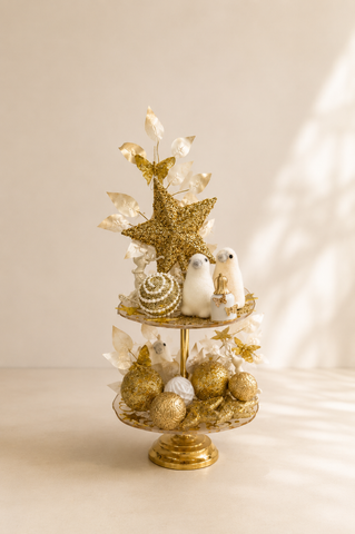 Golden Star Christmas Ornament Set