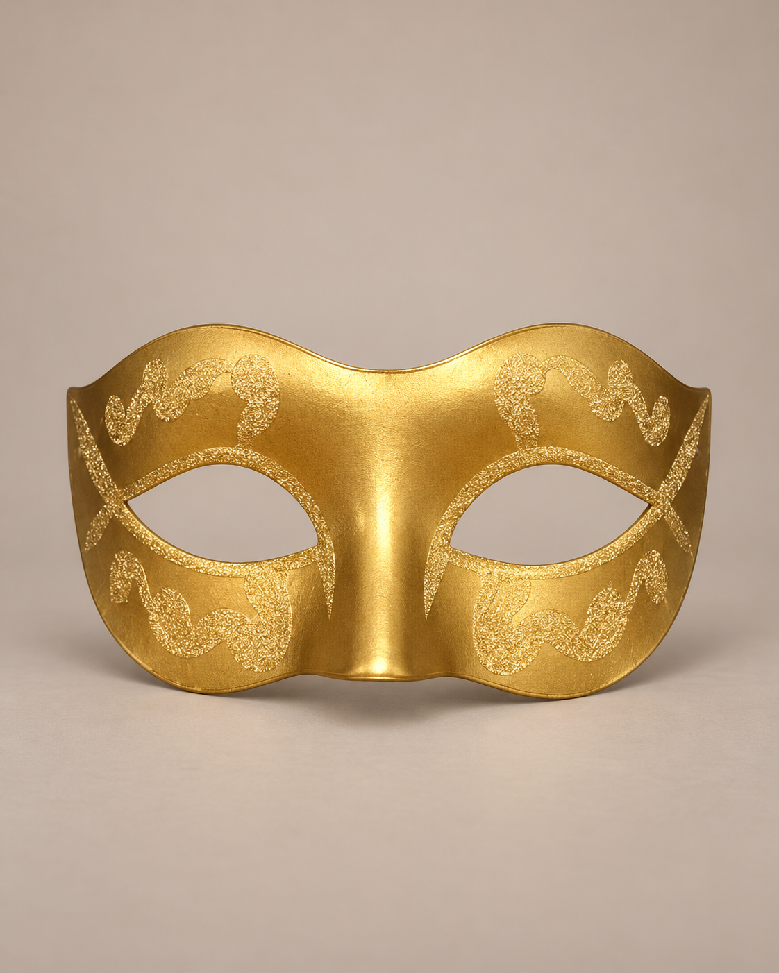 Gold Glitter Masquerade Mask