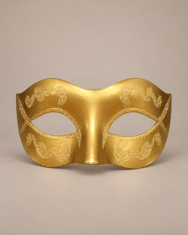 Gold Glitter Masquerade Mask