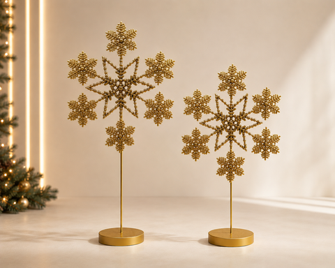 Gold Snowflake Christmas Stand