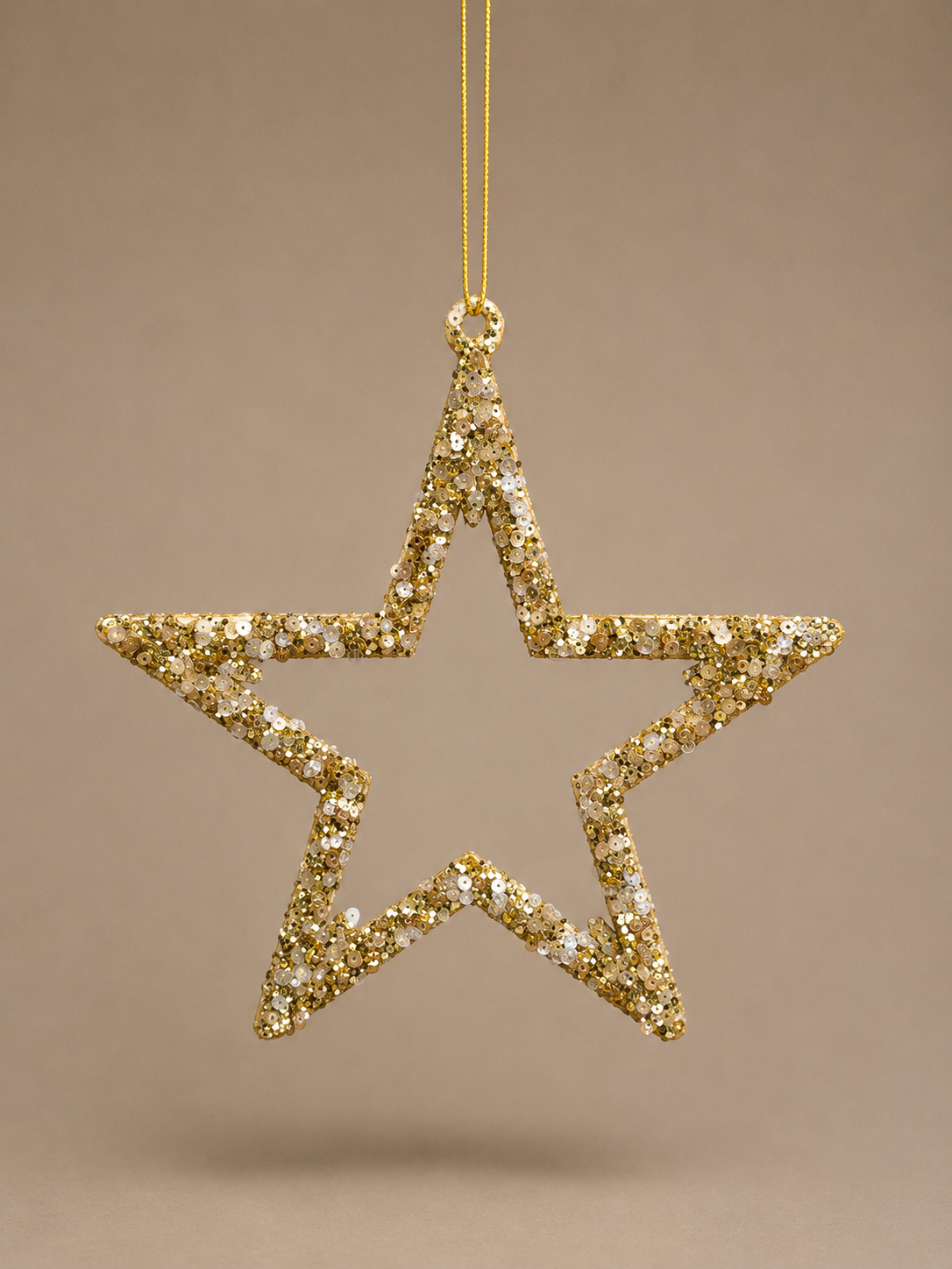 Gold & Silver Sequin Star Ornament