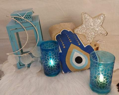 Blue Ramadan Gift Basket