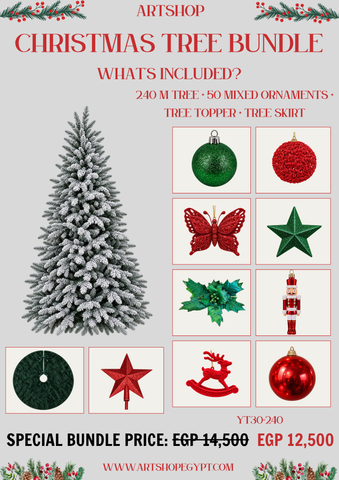 Festive Forest Christmas Tree Bundle – 2.40m (Without Lights)