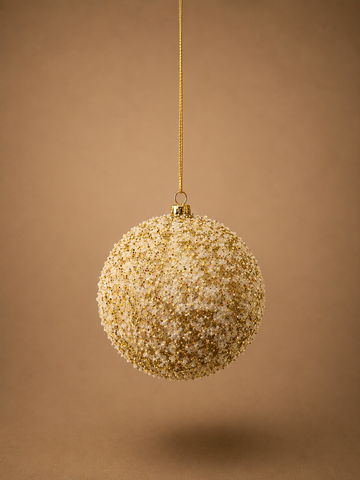Frosted Champagne Christmas Bauble