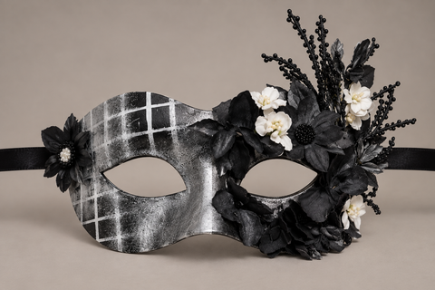 Black Floral Masquerade Mask