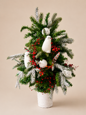 Winter Bird Christmas Arrangement